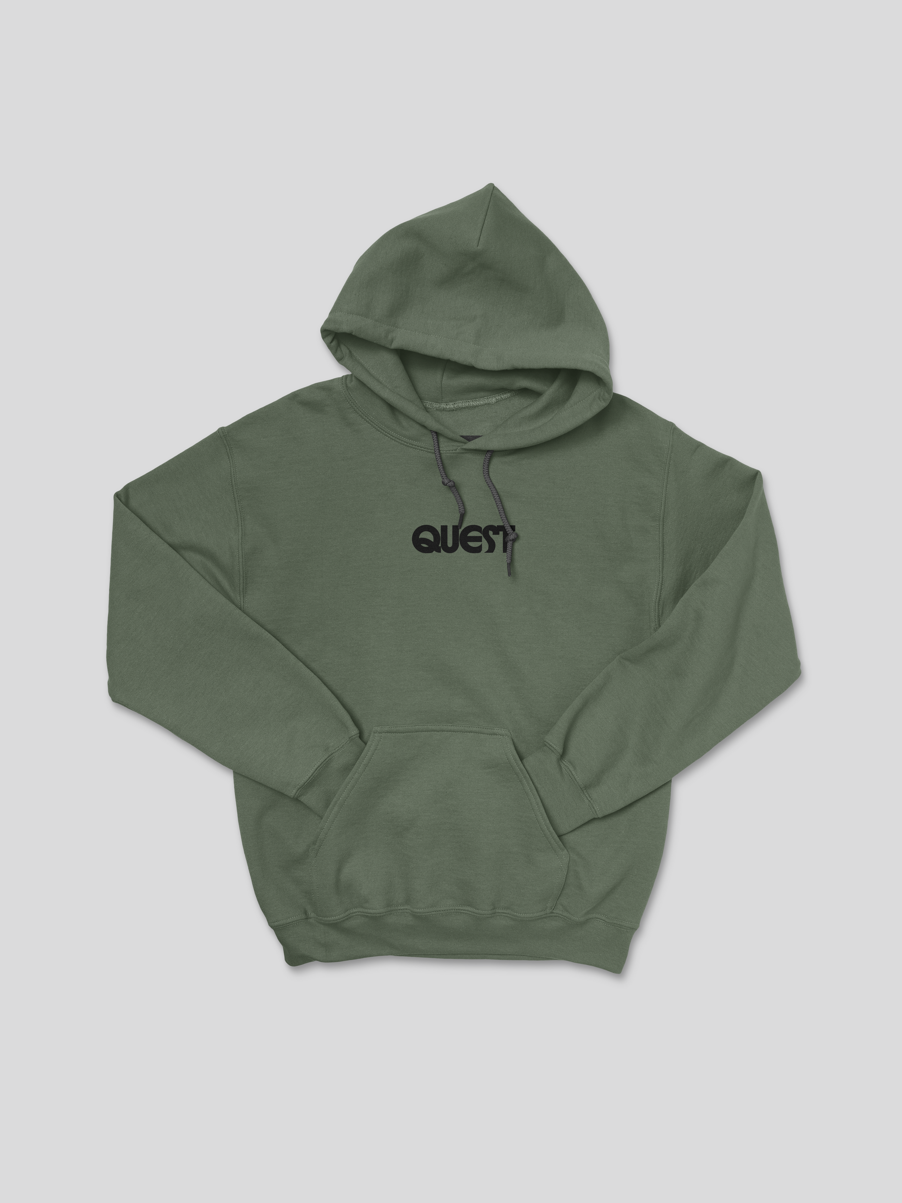 Quest Embroidered Hoodie Green